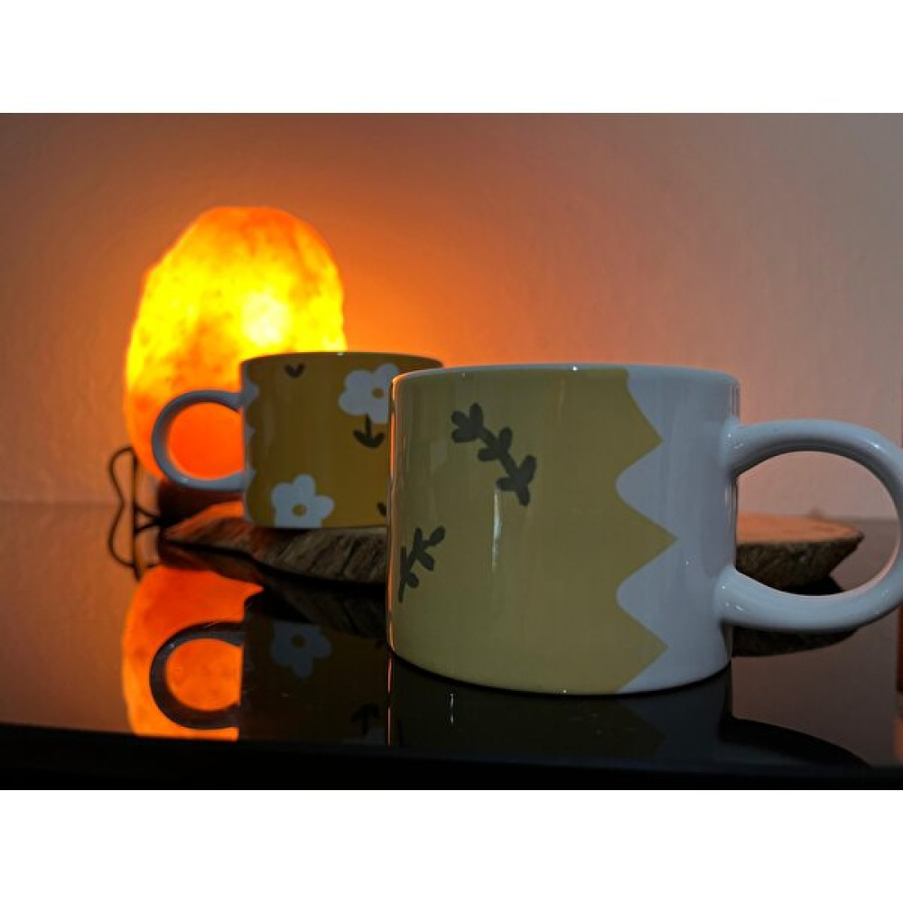 Omei Design Ikili Çiçek Baskılı Espresso Fincanı Takımı - Beyaz Fincan / Bardak / Kahve Takımı Fiyatı