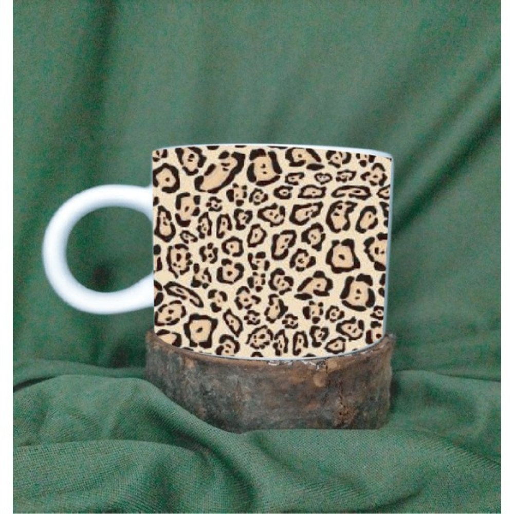 Omei Design Leopar Desenli Kulplu Baskılı Kupa Bardak Espresso Fincanı Çay ve Kahve Kupası Fincan / Bardak / Kahve Takımı Fiyatı