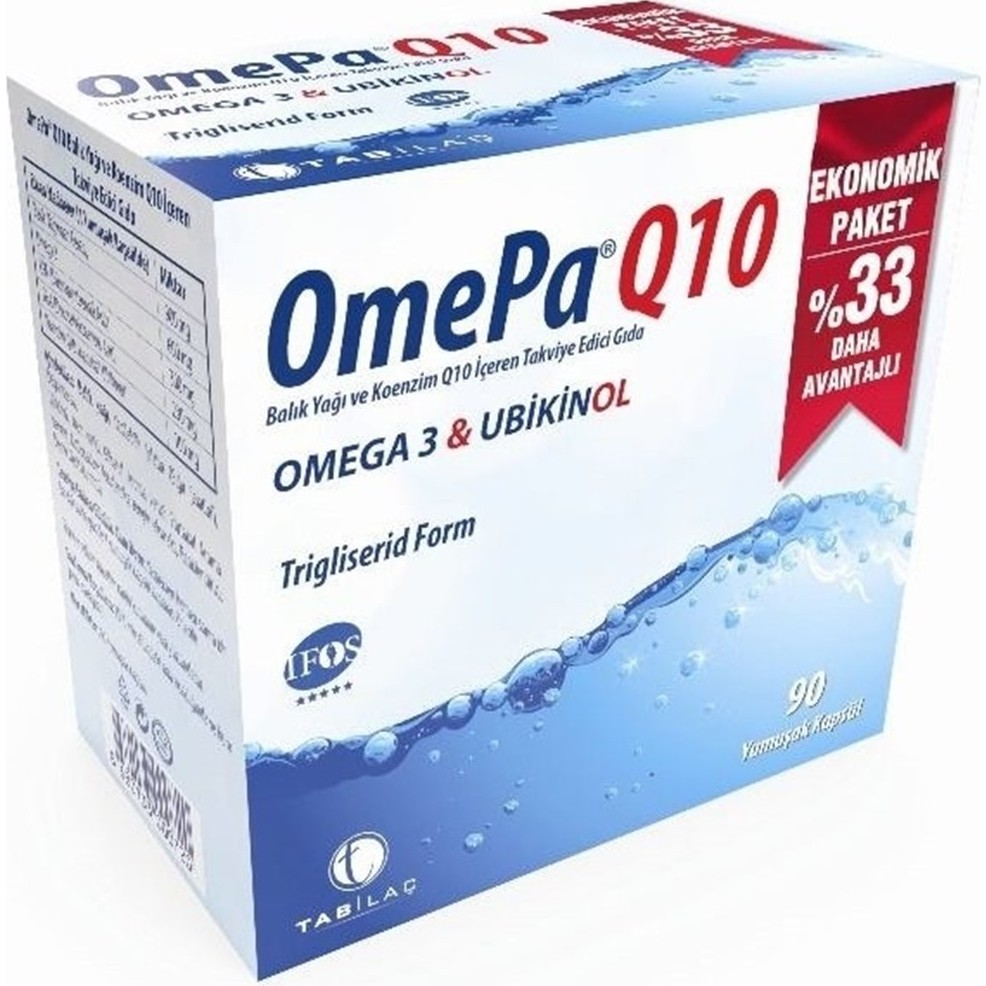 OmePa Q10 Omega-3 + Ubiquinol 90 Kapsül Diğer Fiyatı