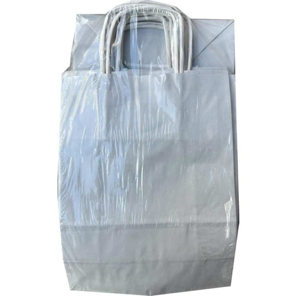 Omeyva Büküm Saplı Kraft Kağıt Karton Hediyelik Çanta Poşet Torba - Gri - 25X31 Cm. - 25 Adetlik Paket Nalburiye & Hırdavat Fiyatı
