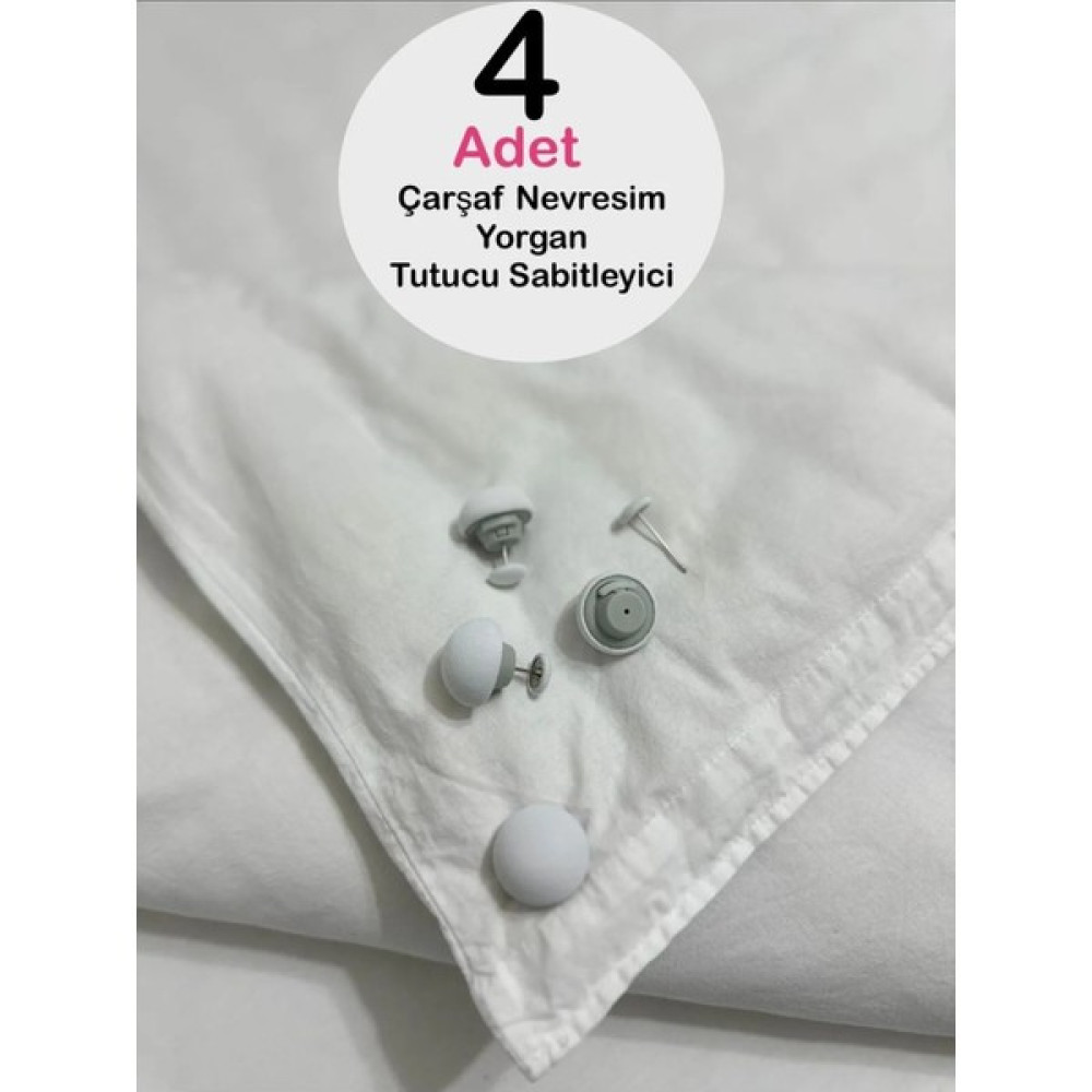 Omilife 4 Adet Mantar Şeklinde Yorgan Çarşaf Nevresim Sabitleme Düğmeli Iğneli Ev & Dekorasyon Aksesuarları Fiyatı