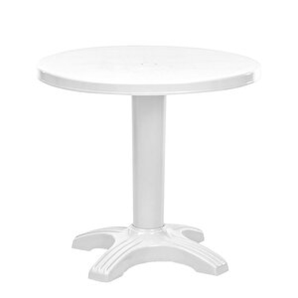 Omnipazar Sy-2556 Beyaz Yuvarlak Plastik Masa 80x72 Cm 51012 Bahçe Masası Fiyatı