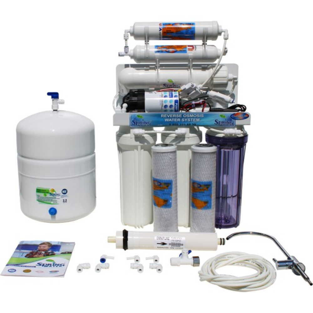 Omnipure Ters Ozmoz Premium Omnipure Filtreli Açık Kasa 8 Litre Pompalı Su Arıtma Cihazı Bahçe Makinesi Fiyatı