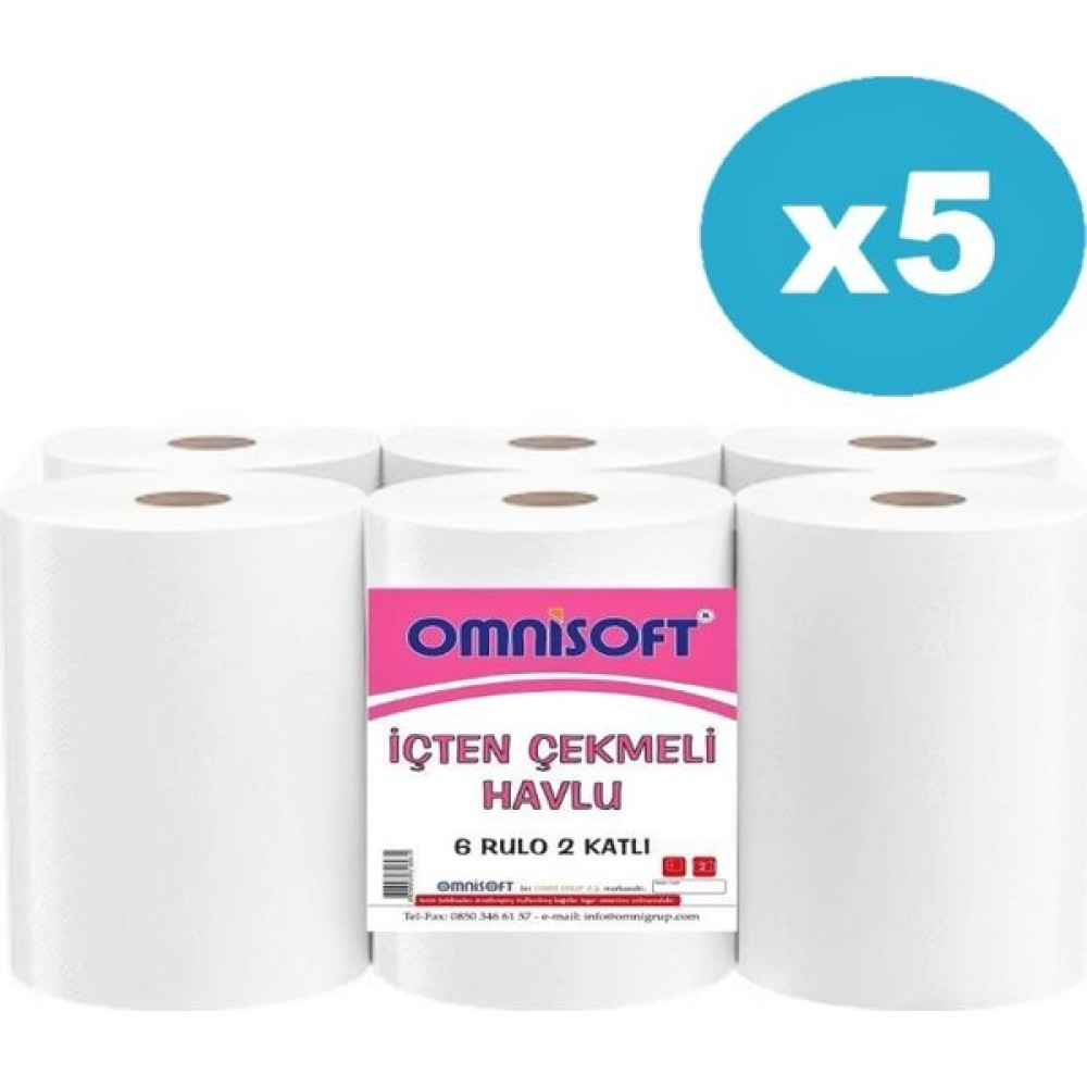 Omnisoft İçten Çekmeli Kağıt Havlu 5 Koli 30 Rulo Kağıt Havlu Fiyatı