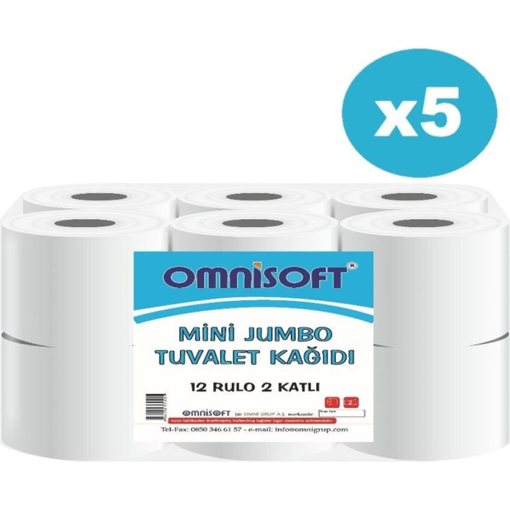 Omnisoft Mini Jumbo Tuvalet Kağıdı 5 Koli 60 Rulo Tuvalet Kağıdı Fiyatı