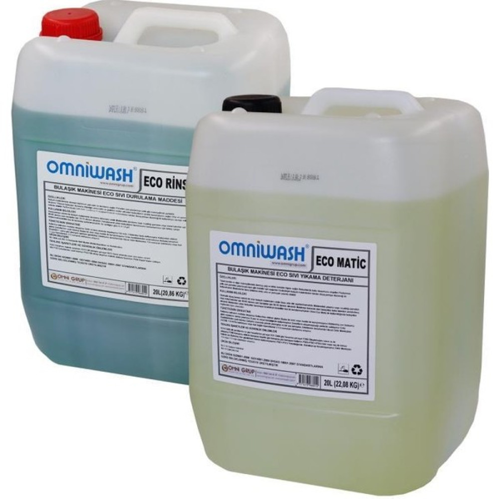 Omniwash Eco Bulaşık Makine Deterjan ve Parlatıcı Seti 20+20'l lt Bulaşık Yıkama Fiyatı