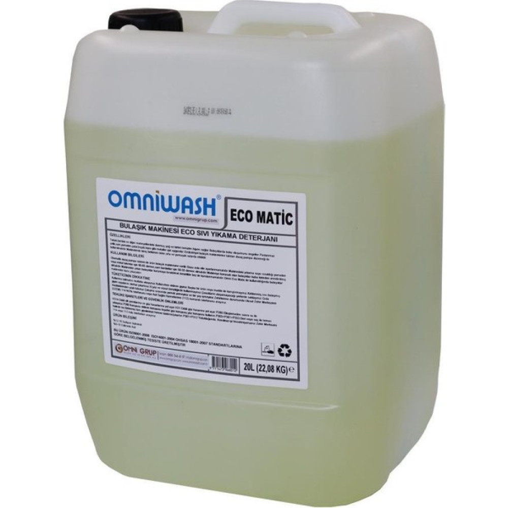 Omniwash Eco Matic Endüstriyel Sıvı Bulaşık Makinesi Deterjanı 20 lt Bulaşık Yıkama Fiyatı