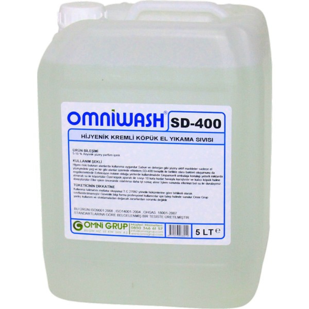Omniwash Köpük El Sabunu 5 kg Sd400 Sabunlar Fiyatı