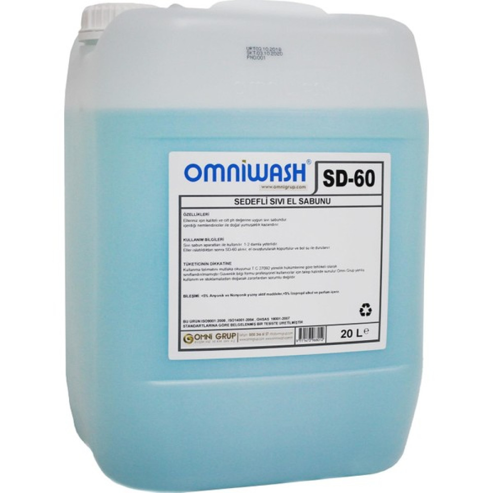 Omniwash Sıvı El Sabunu Sedefli 20 l Sd-60 El Bakımı Fiyatı
