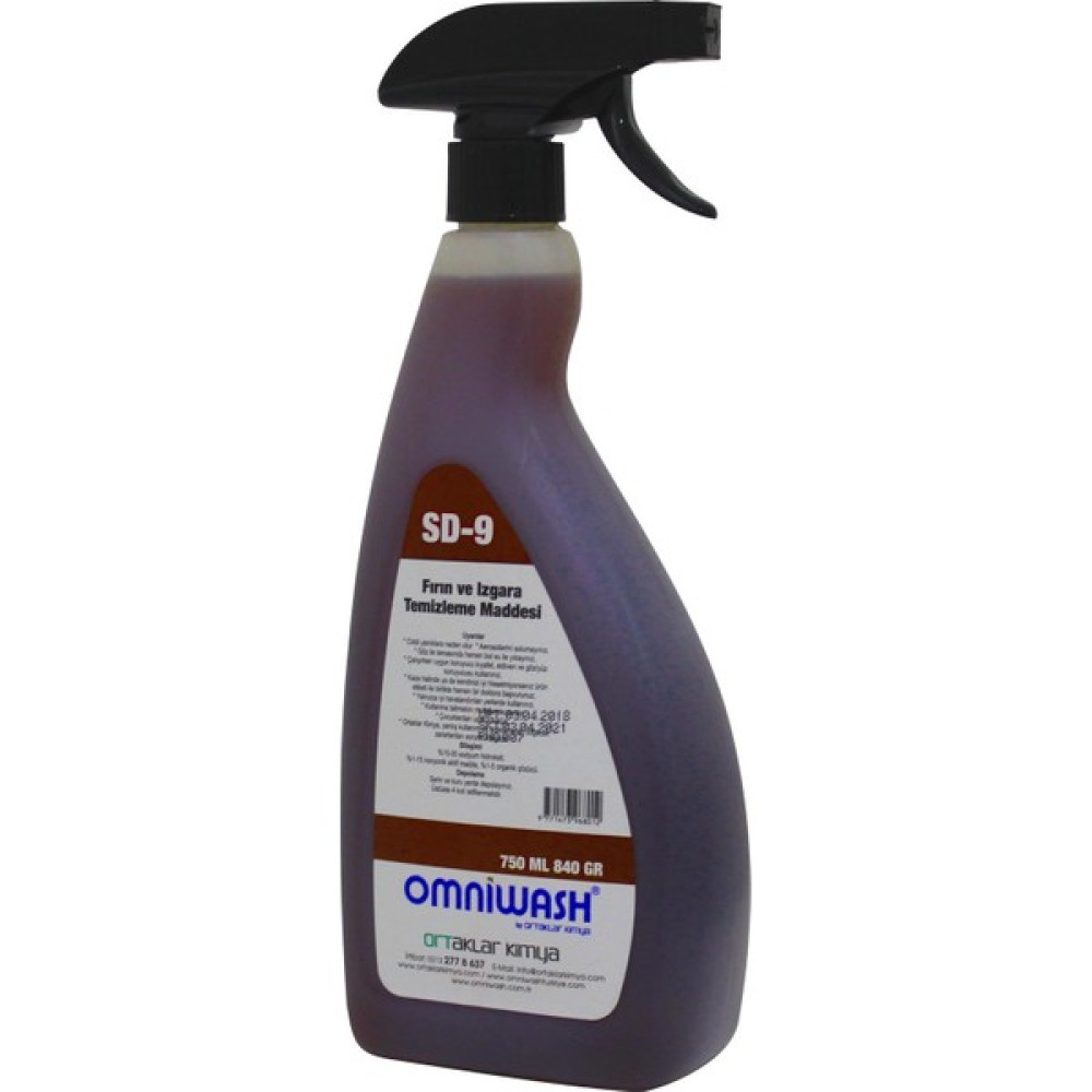 Omniwash Yağ Sökücü Fırın ve Izgara Temizleme Maddesi 750 ml Sd-9 Temizlik Malzemeleri Fiyatı