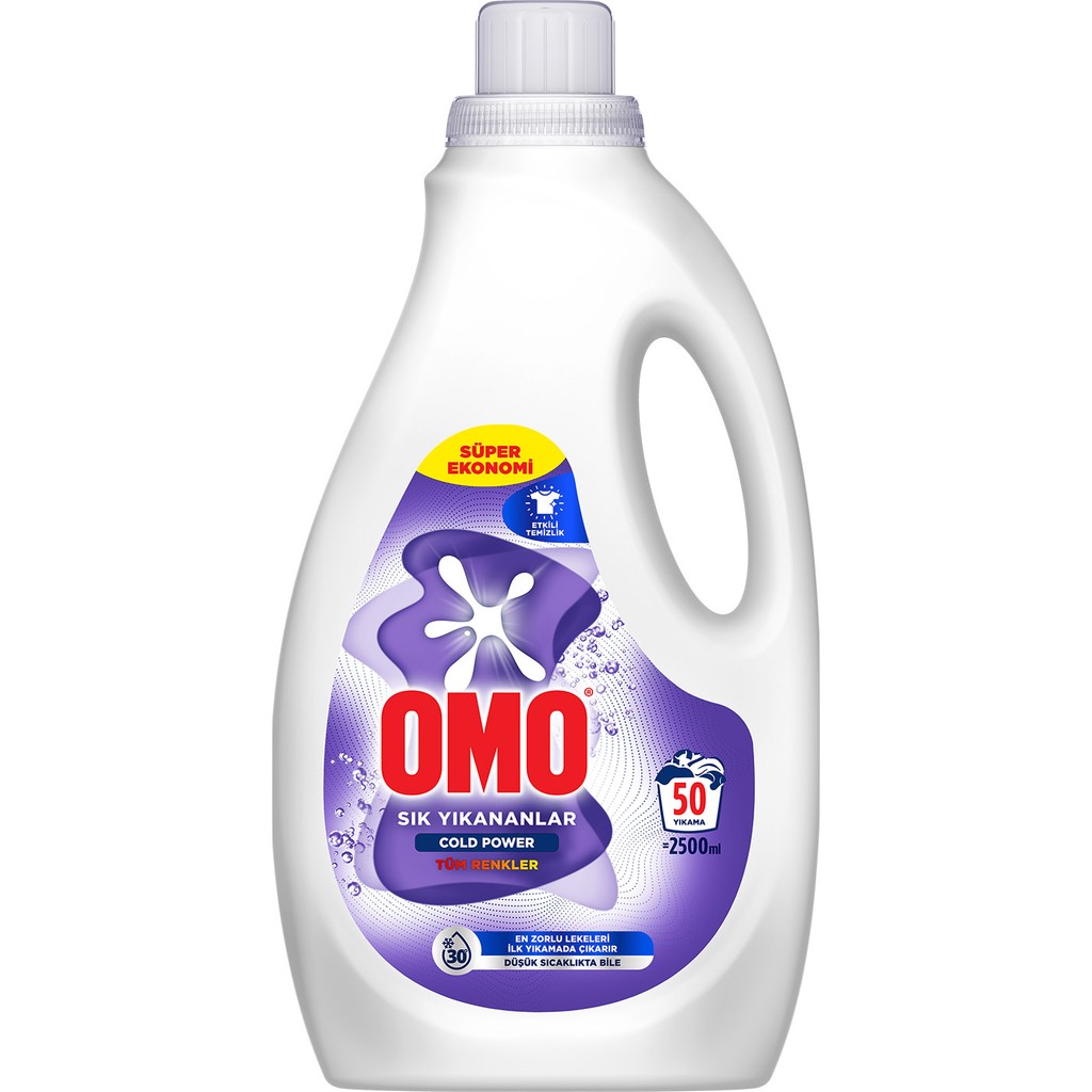 Omo Cold Power Sık Yıkananlar Tüm Renkler Sıvı Çamaşır Deterjanı 2,5L Çamaşır Deterjanı Fiyatı