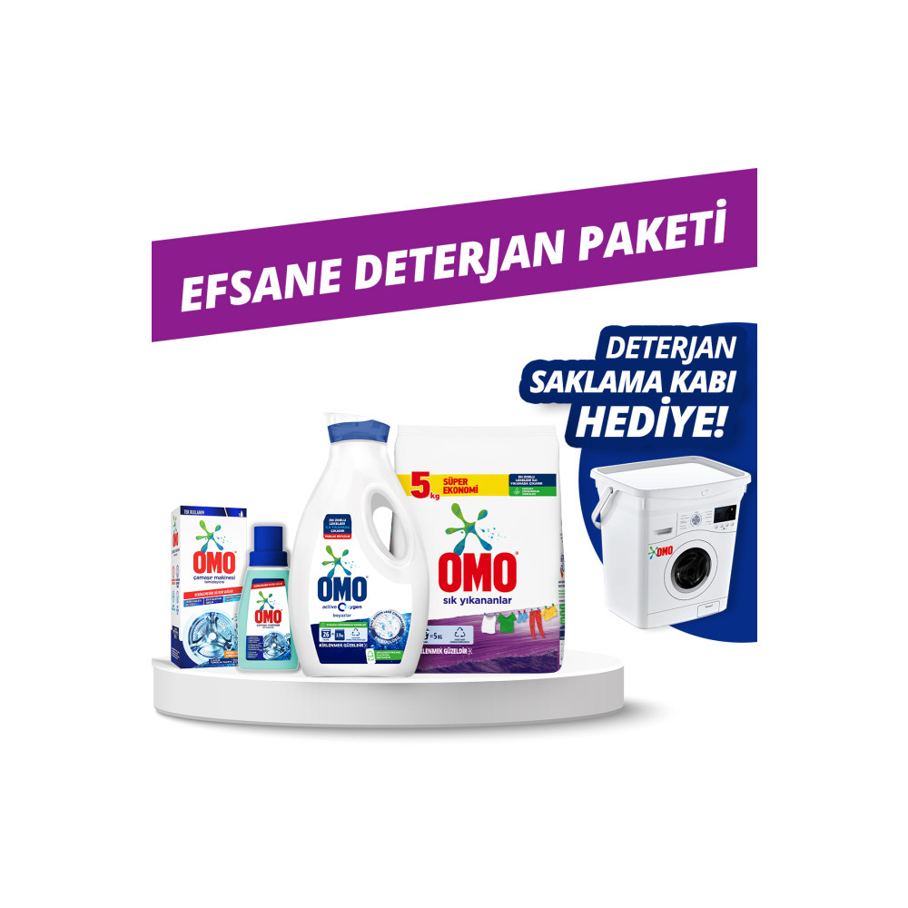 Omo Makinesi Temizleyicisi X1 Sık Yıkananlar X1 Oxygen Sıvı Deterjan X1 Saklama Kabı Hediye Çamaşır Deterjanı Fiyatı