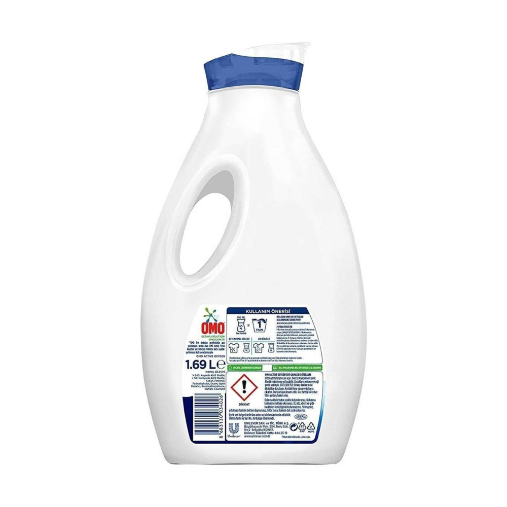 Omo Sıvı Çamaşır Deterjanı 1,69 lt 26 Yıkama Active Oxygen Beyaz