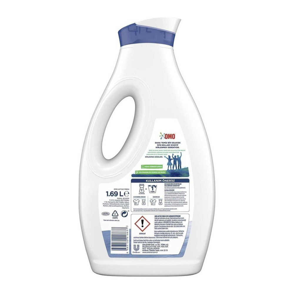 Omo Sıvı Çamaşır Deterjanı 1,69 lt 26 Yıkama Active Fresh