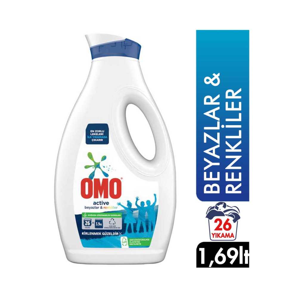 Omo Sıvı Çamaşır Deterjanı 1,69 lt 26 Yıkama Beyazlar ve Renkliler Çamaşır Yıkama Fiyatı