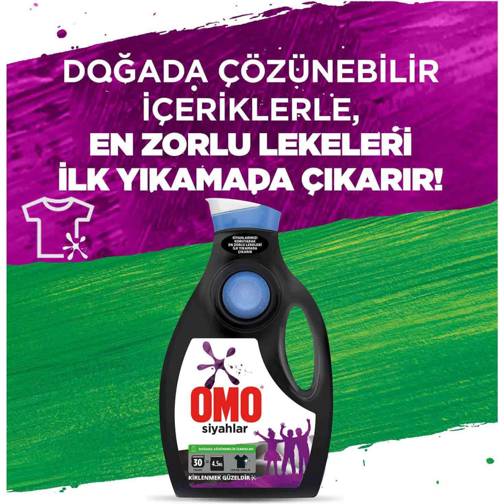 Omo Sıvı Çamaşır Deterjanı 1,69 lt 26 Yıkama Siyah