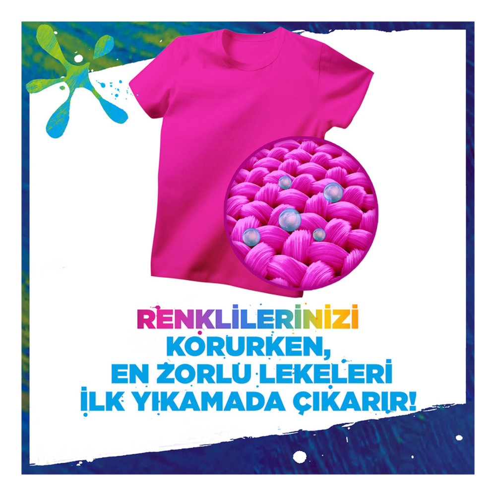Omo Toz Çamaşır Deterjanı 7,5 kg 50 Yıkama Active Fresh Renkli