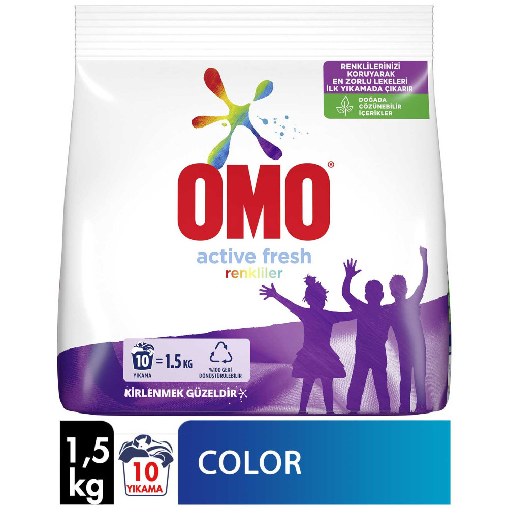 Omo Toz Çamaşır Deterjanı 1,5 kg 10 Yıkama Color Çamaşır Deterjanı Fiyatı