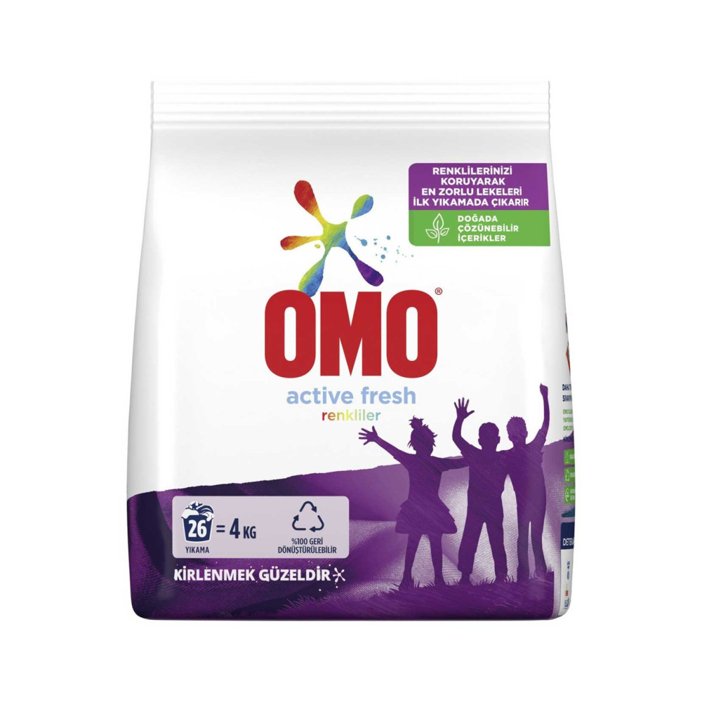 Omo Toz Çamaşır Deterjanı 4 kg 26 Yıkama Active Fresh Renkli Çamaşır Deterjanı Fiyatı