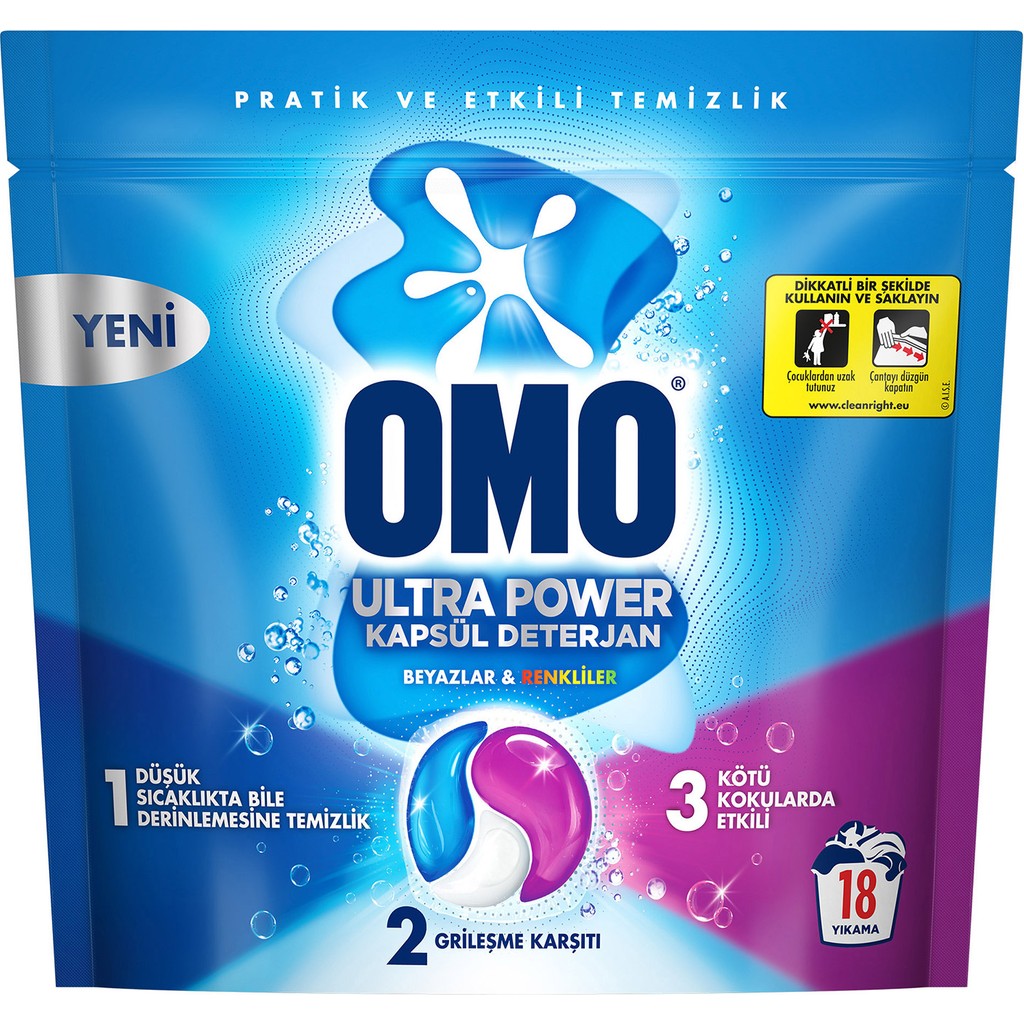 Omo Ultra Power Kapsül Deterjan 18 Yıkama Diğer Fiyatı