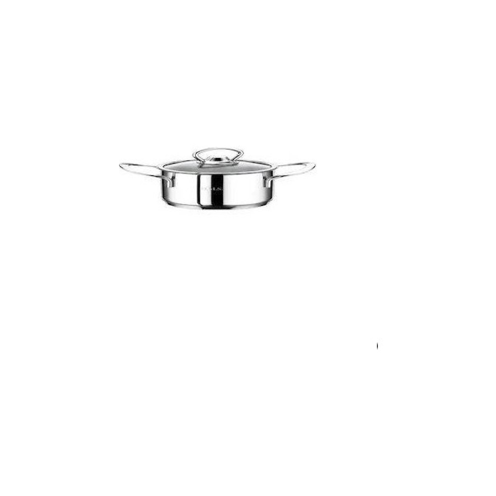Oms 2008-14 - 14 x 5 cm Çelik Mini Basık Tencere Cam Kapaklı Tencereler Fiyatı