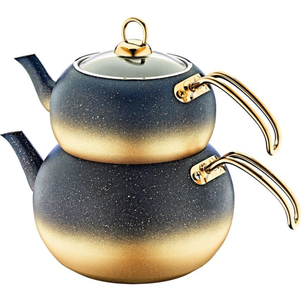 Oms 4 Pcs Granit Küre Çaydanlık Orta Boy 8210MGOLD Çay / Çaydanlık Setleri Fiyatı