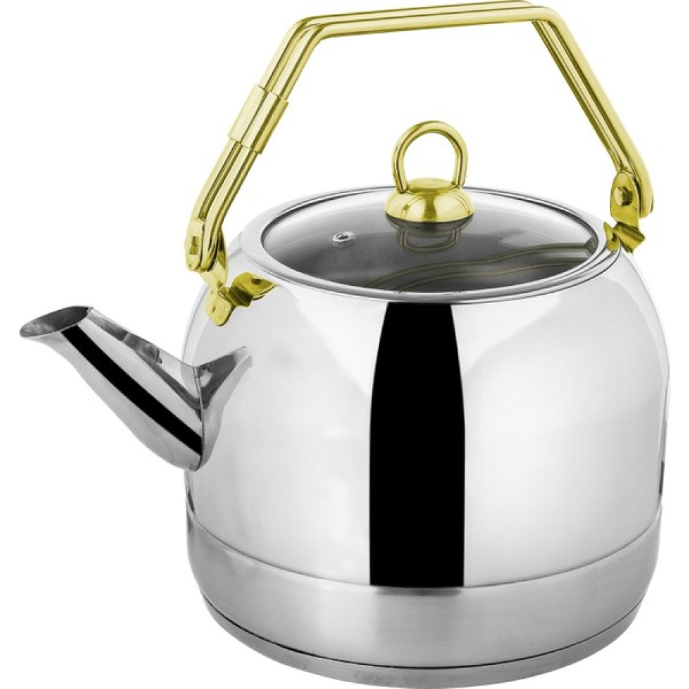 Oms Çelik Üstten Kulplu Suluk Çaydanlık 3 Litre -M Boy Çay / Çaydanlık Setleri Fiyatı