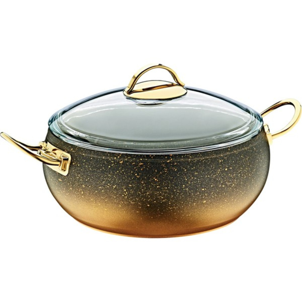 Oms Collection 3141 2 Parça Bio Granit 20X9 cm Derin Küre Tencere Gold Tencere / Tava Setleri Fiyatı