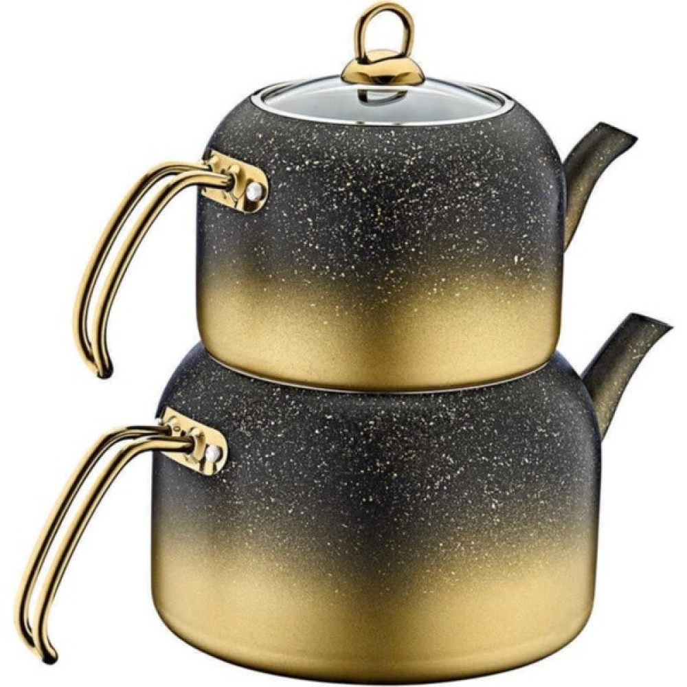 Oms Paslanmaz Oms Andiamo Granit Çaydanlık Takımı 8250-Xl Gold Çay / Çaydanlık Setleri Fiyatı