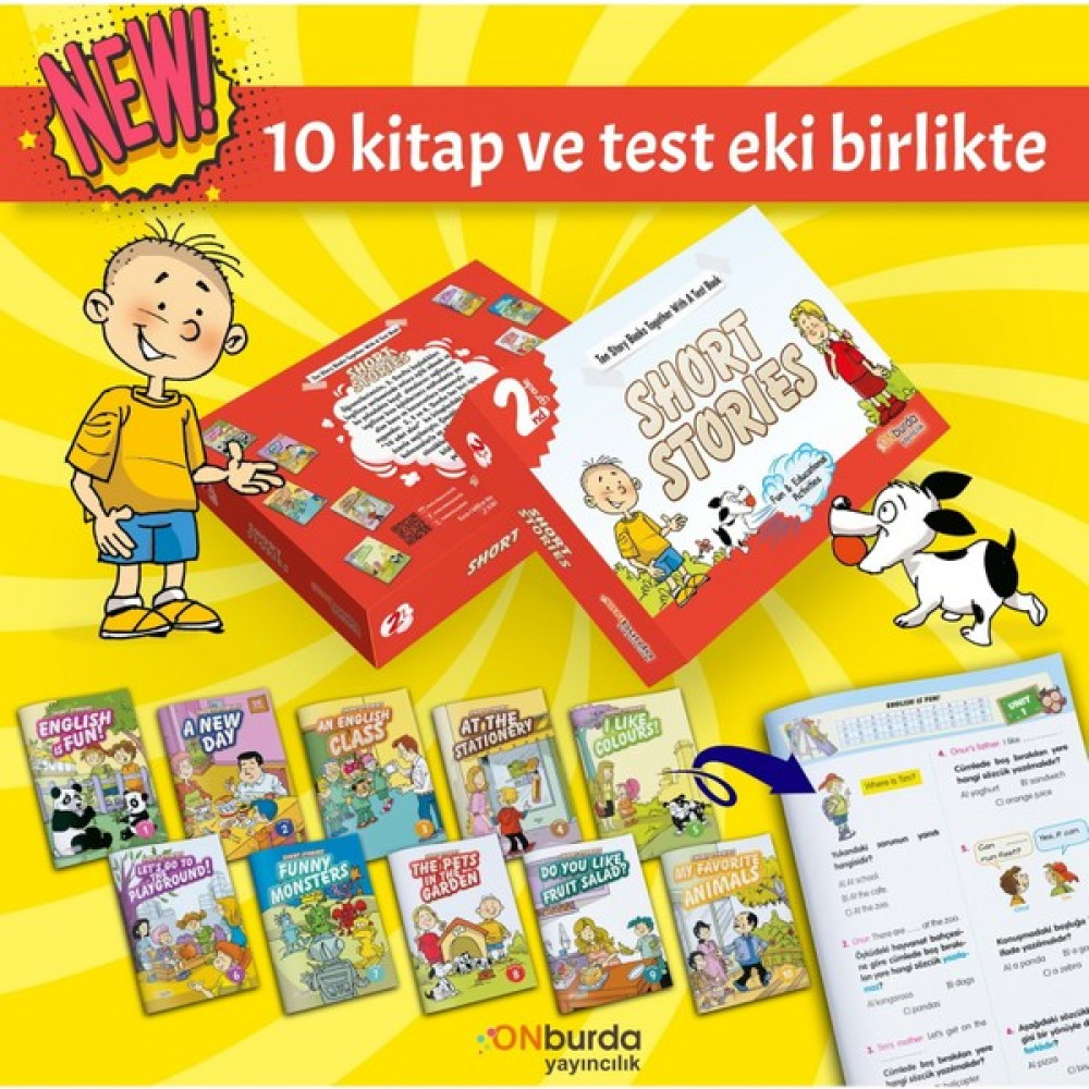 On Burda Yayınları 2. Sınıf Short Stories Hikaye Seti Kaynak Kitapları Fiyatı