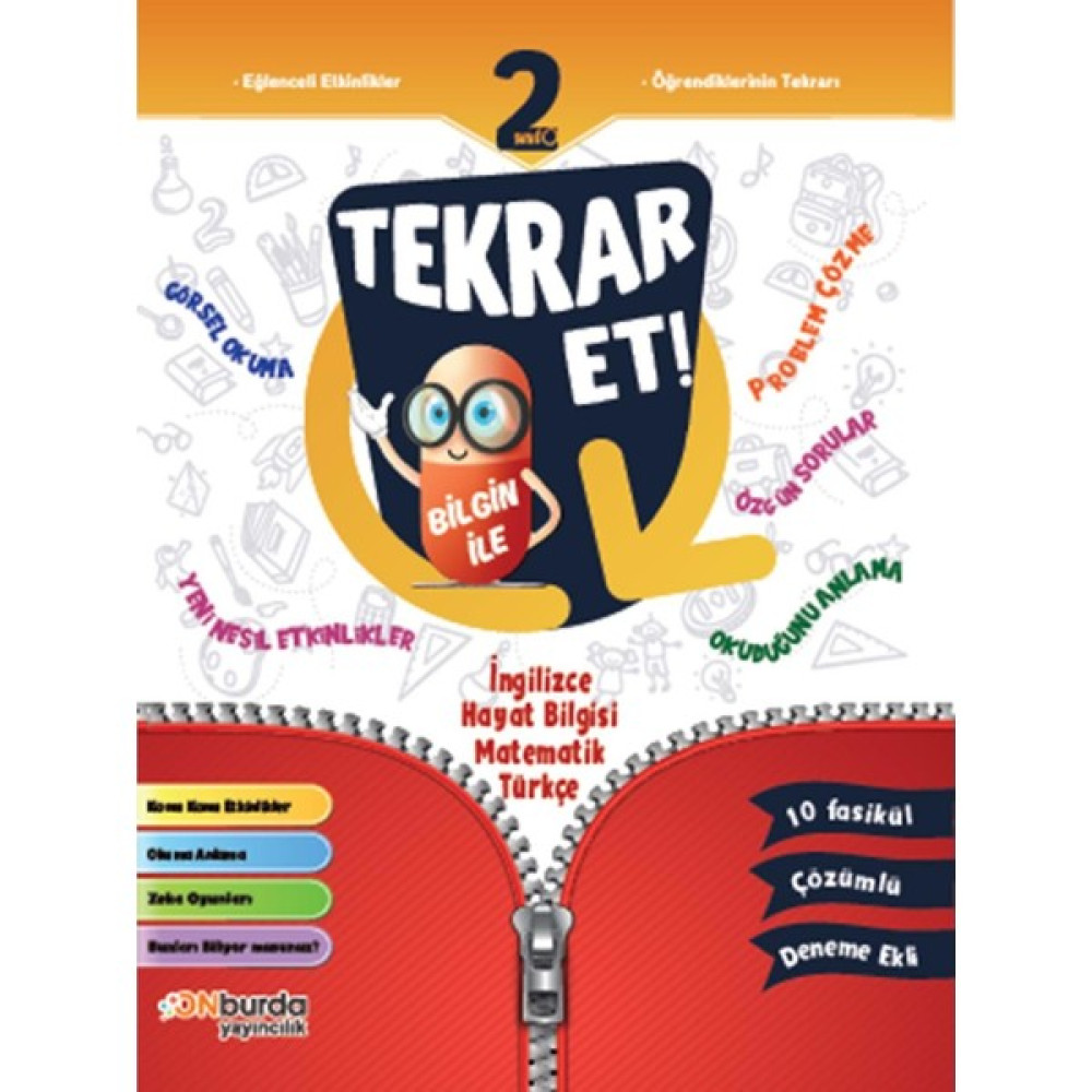 On Burda Yayınları 2. Sınıf Tekrar Et 10 Fasikül Çözümlü Deneme Ekli Tüm Dersler Fiyatı
