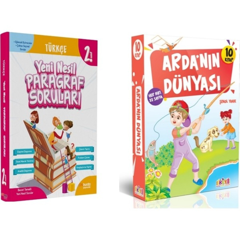 On Burda Yayınları 2. Sınıflara Yeni Nesil Paragraf ve Arda'nın Dünyası 10 Lu Hikaye Tüm Dersler Fiyatı