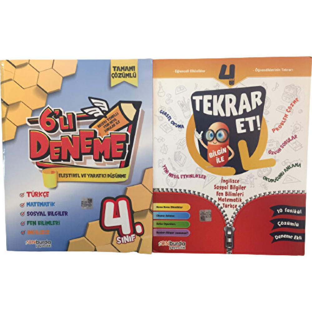 On Burda Yayınları Tekrar Et- 6'lı Deneme Kaynak Kitapları Fiyatı