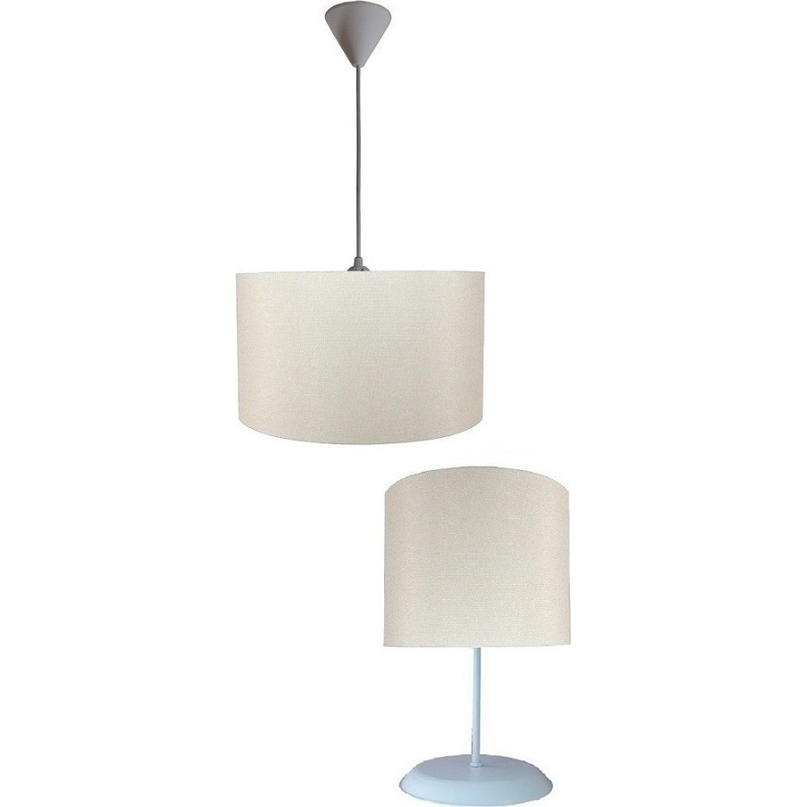 Onay Krem M-0686 Kumaş Kaplama 2.li Set Salon Oturma Odası Yatak Odası Genç ve Çocuk Odası Avize ve Abajur - Füme - Açık Gri Avize Fiyatı