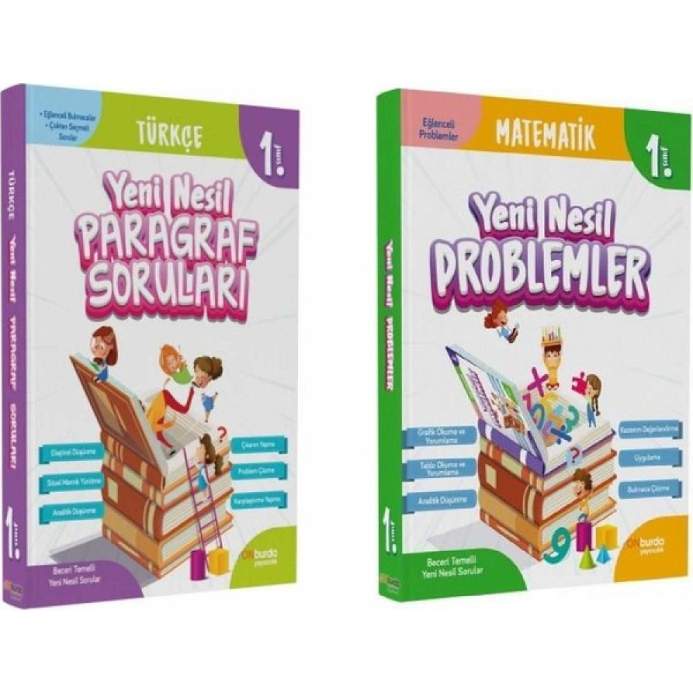 Onburda Yayıncılık 1. Sınıf Paragraf + Problem Kitabı 2 Kitap Tüm Dersler Fiyatı