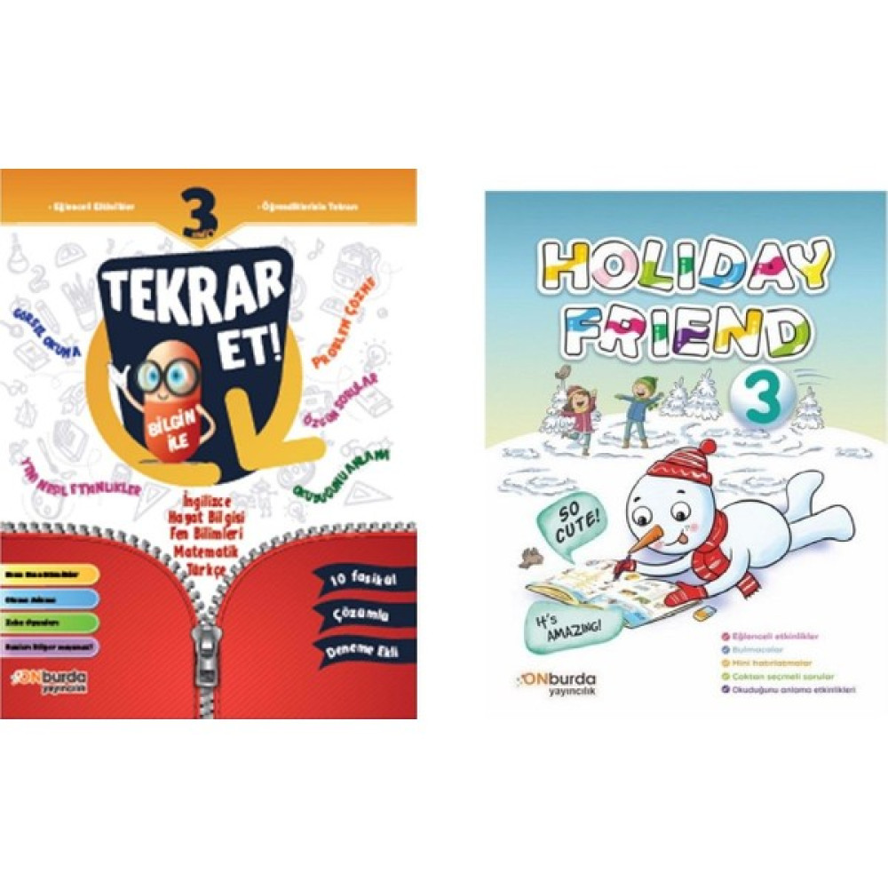 Onburda Yayıncılık 3. Sınıf Holiday Frıend + Tüm Dersler Tekrar Et Tüm Dersler Fiyatı
