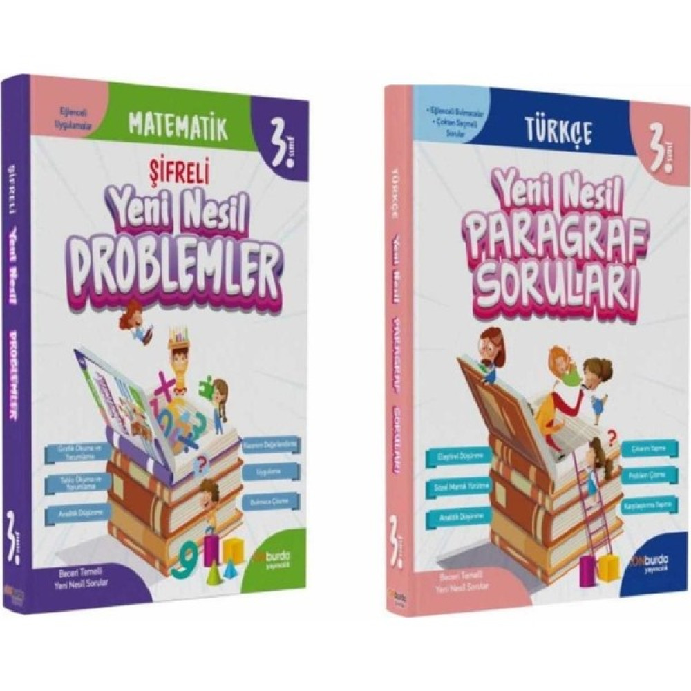 Onburda Yayıncılık 3. Sınıf Paragraf + Problem Kitabı 2 Kitap Tüm Dersler Fiyatı