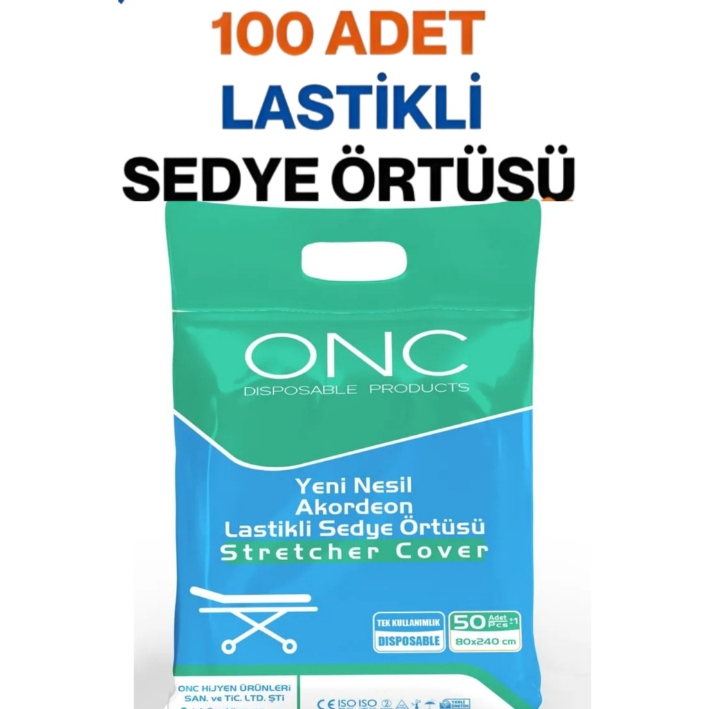 ONC Plus Yeni Nesil Lastikli Sedye Örtüsü - 100 Adet - Beyaz Diğer Fiyatı