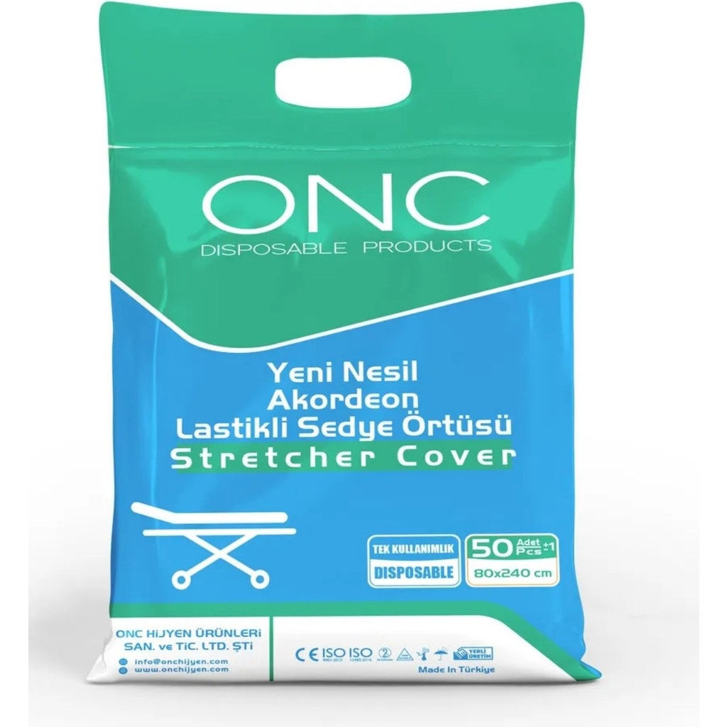 ONC Yeni Nesil Lastikli Sedye Örtüsü 50'li Paket 80X240 - Standart Diğer Fiyatı