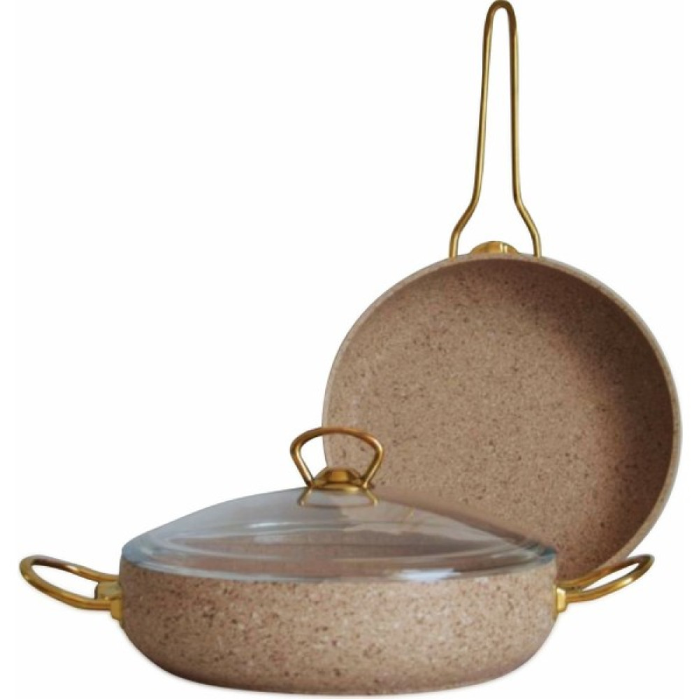 Öncü Gold Granit Tava ve Karnıyarık Tencere Seti 28 cm Tencere / Tava Setleri Fiyatı