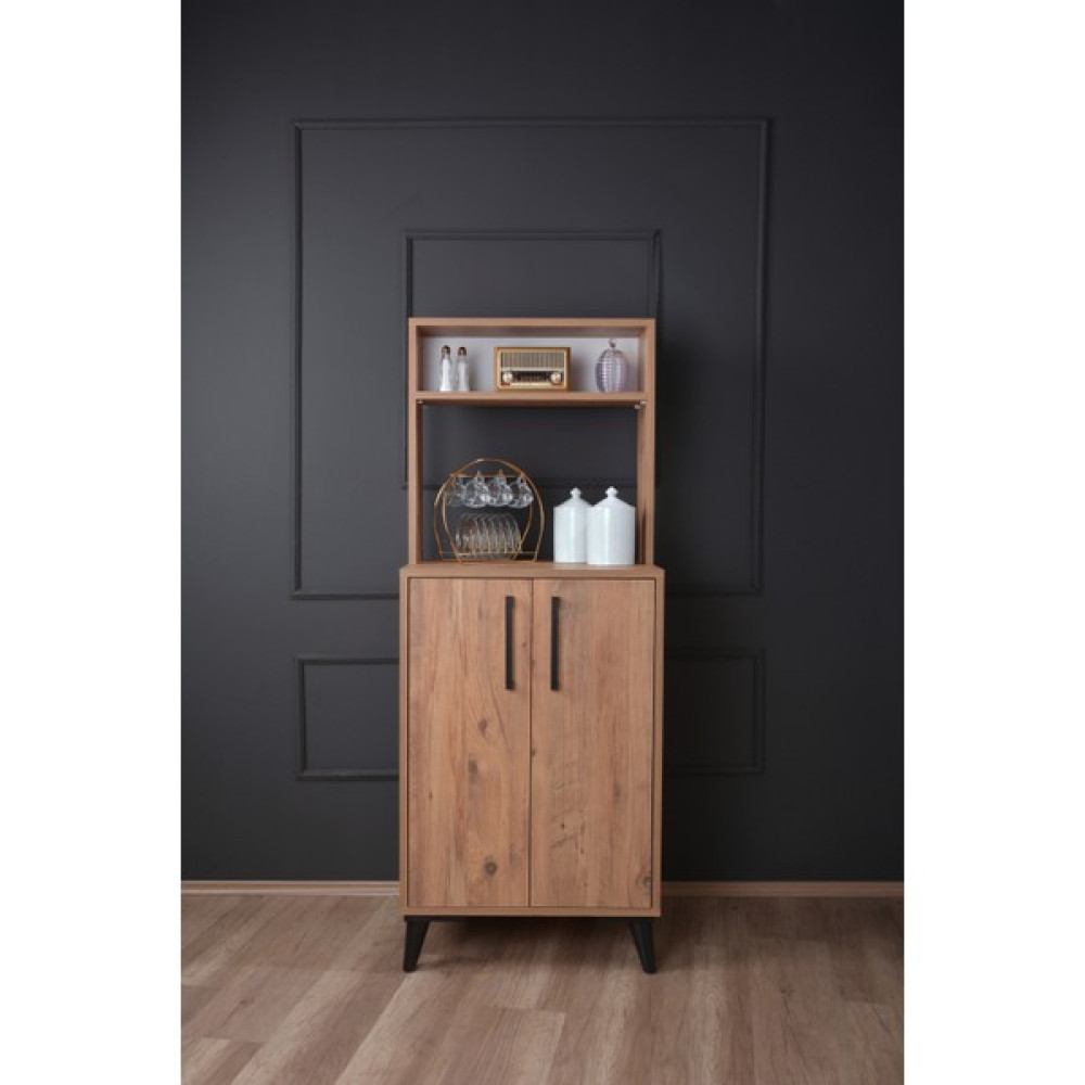 One Art Home Comfy Iki Kapaklı Çok Amaçlı Kiler Mutfak Erzak Dolabı - Atlantik Çam Mutfak Dolabı / Mobilyası Fiyatı