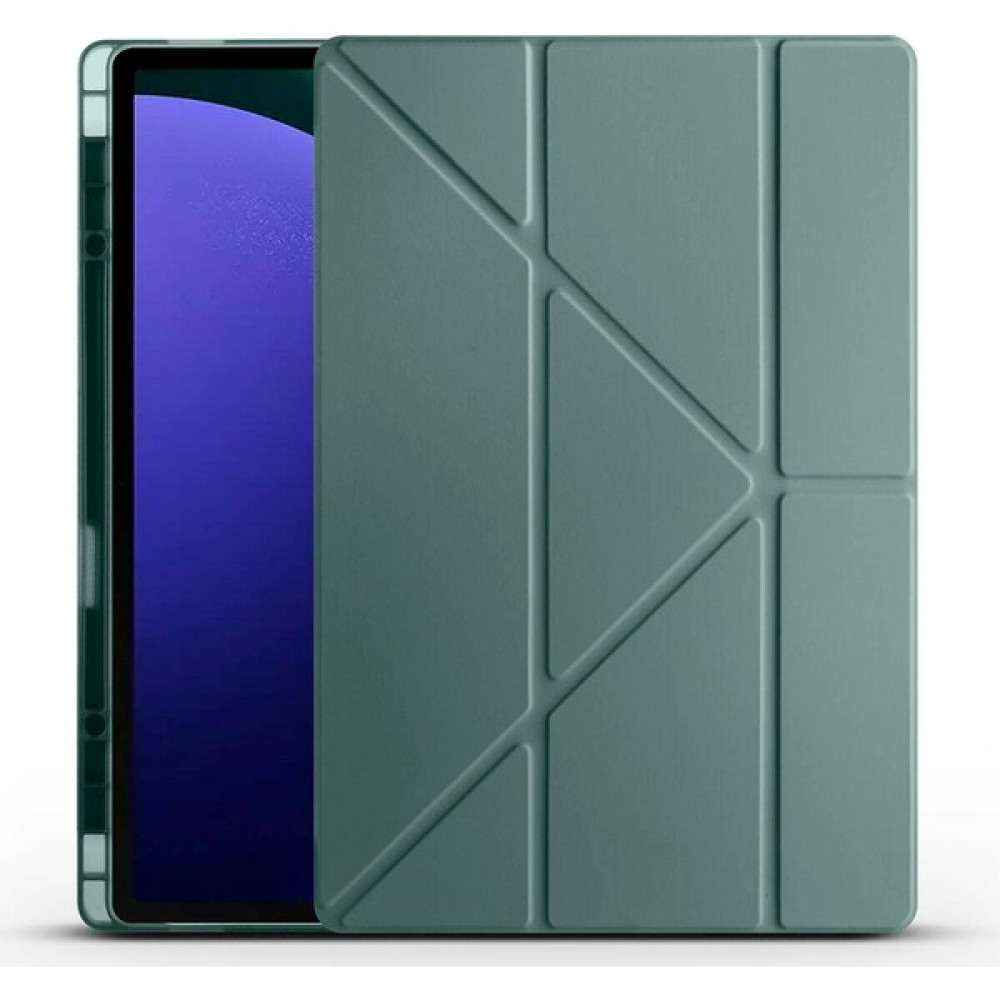 One Depot Only For Quality Life Samsung Tab S10 Ultra Kılıf Tri Folding Kalem Bölmeli Standlı Kılıf - Koyu Yeşil Oto Boyaları Fiyatı