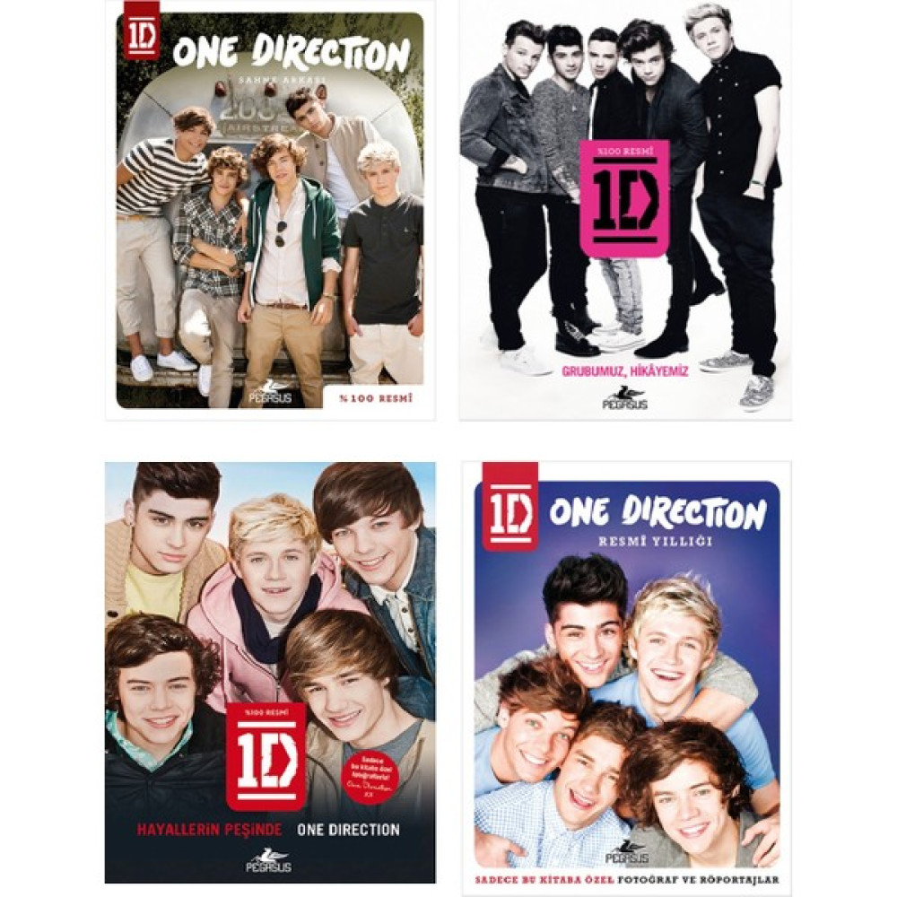 One Direction Seti 4 Kitap Sanatçı & Yazar Biyografileri Fiyatı