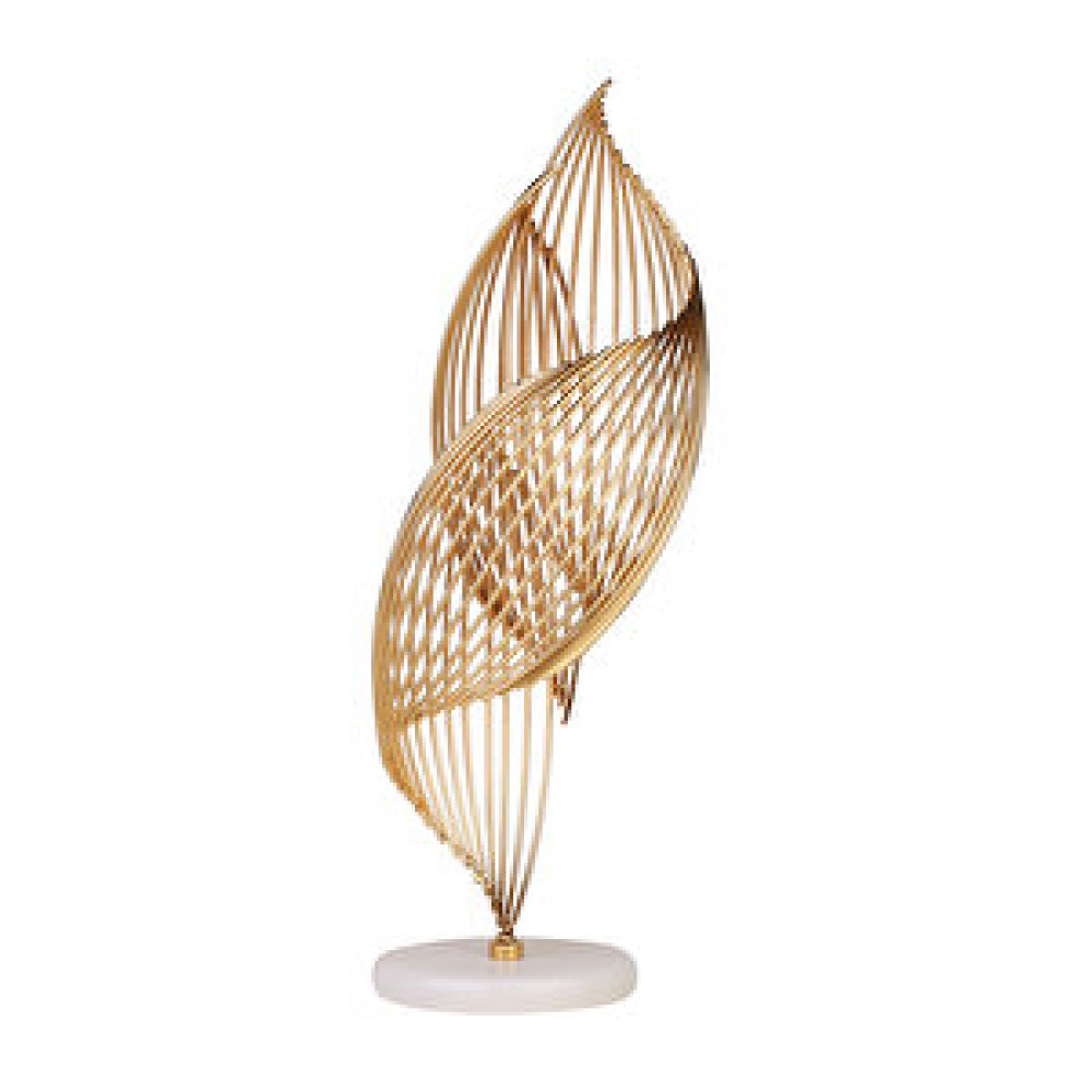 One Master Gold Dekoratif Obje 2'li Helezon Spiral Ev ve Ofis Metal Dekor Vazo Fiyatı