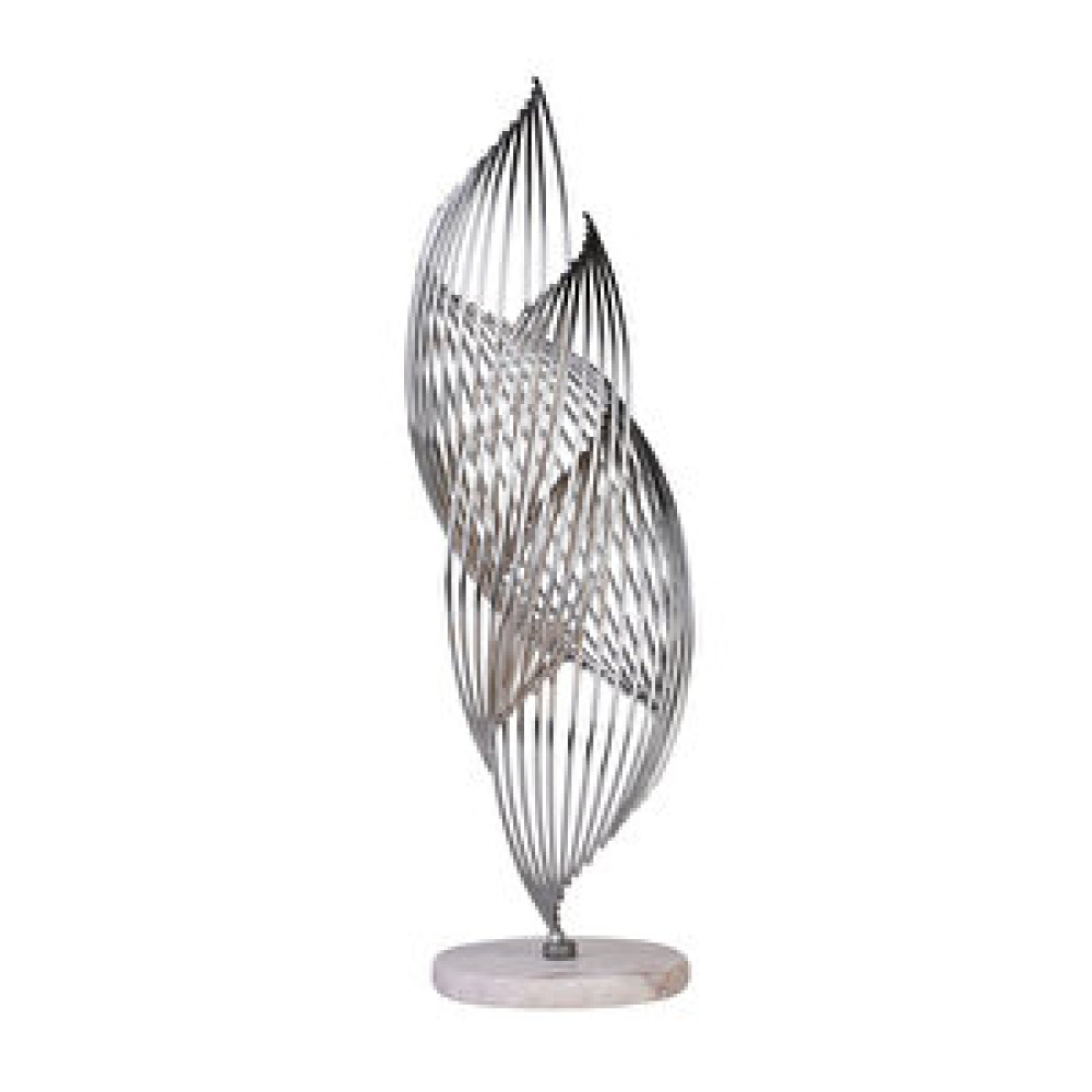 One Master Gold Krom Dekoratif Obje 2'li Helezon Spiral Ev ve Ofis Metal Dekor Vazo Fiyatı