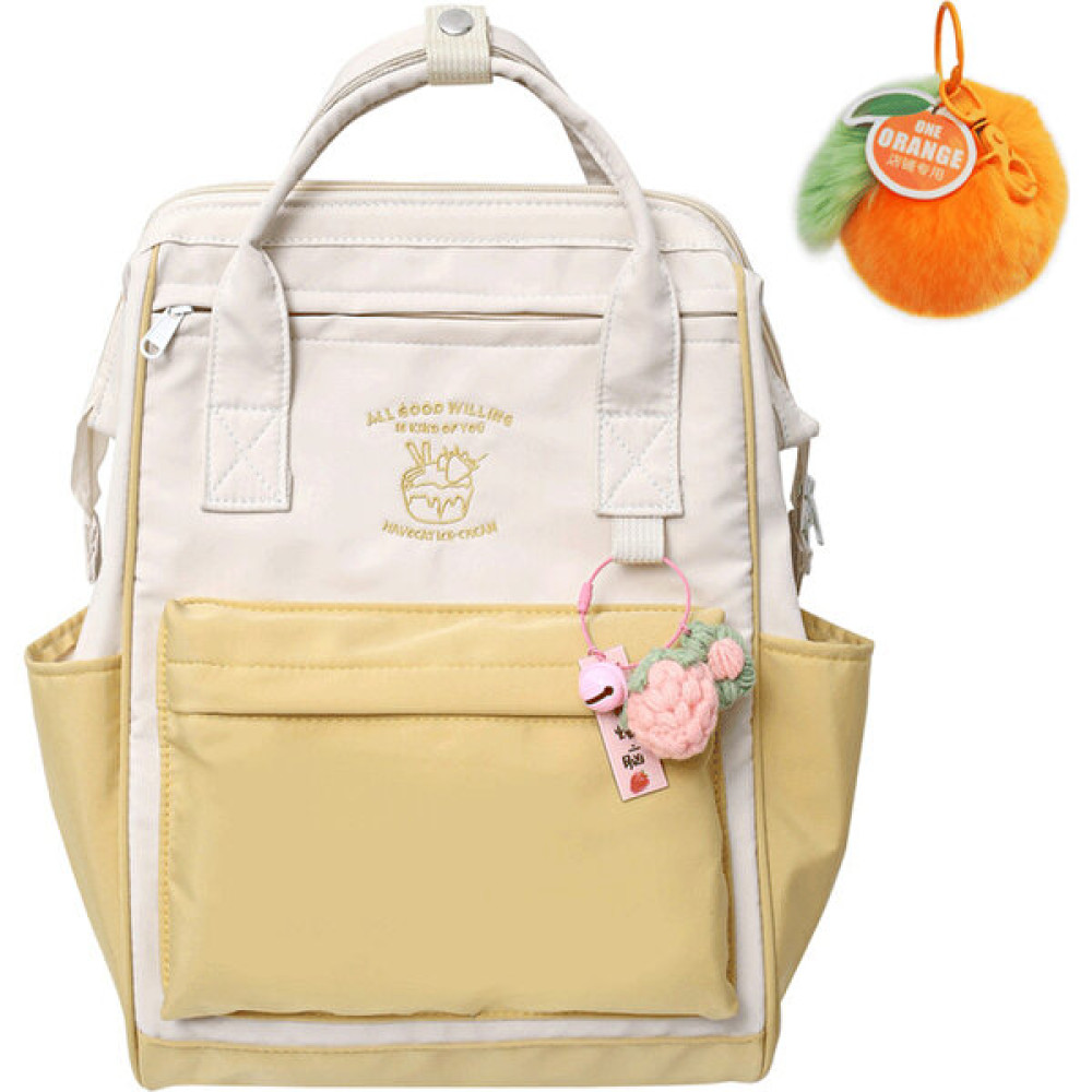 One Orange Unisex Günlük Sırt Çantası (Yurt Dışından) - Sarı - Lise, Üniversite Çantası - 40x27x19cm Okul Çantası Fiyatı