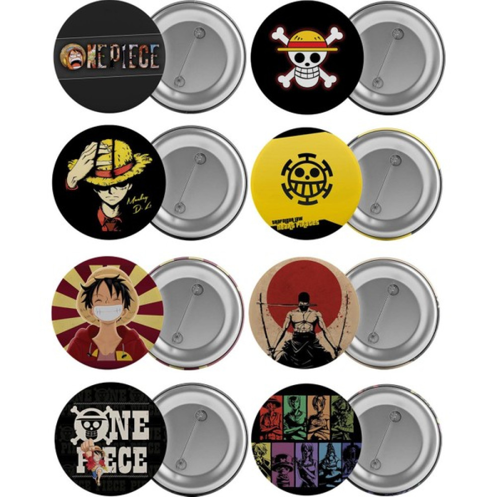 One Piece Çanta Rozeti Seti 8 Adet En Büyük Boy 5.8cm Iğneli Broş Okul Çantası Fiyatı