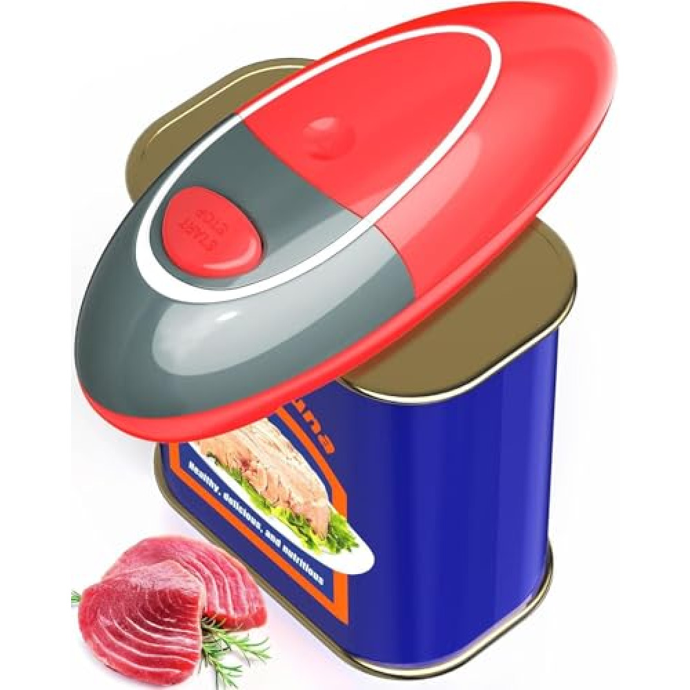 One Touch Electric Can Opener Open Almost Can with Smooth Edge, Electric Can Openers for Kitchen Food-Safe Magnetic Catches Cover, Electric Can Opener for Seniors, Arthritis and Chef