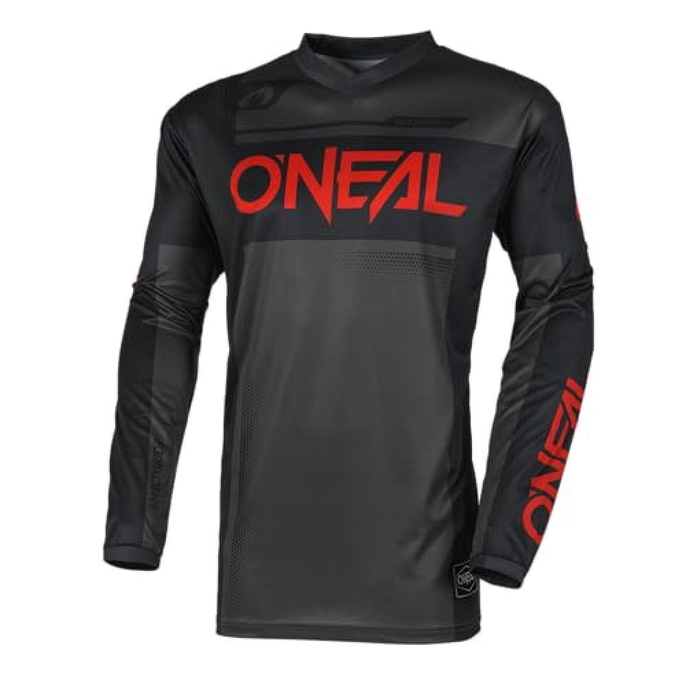 O'NEAL Element Racewear Mens Jersey Black/Gray/Red Large