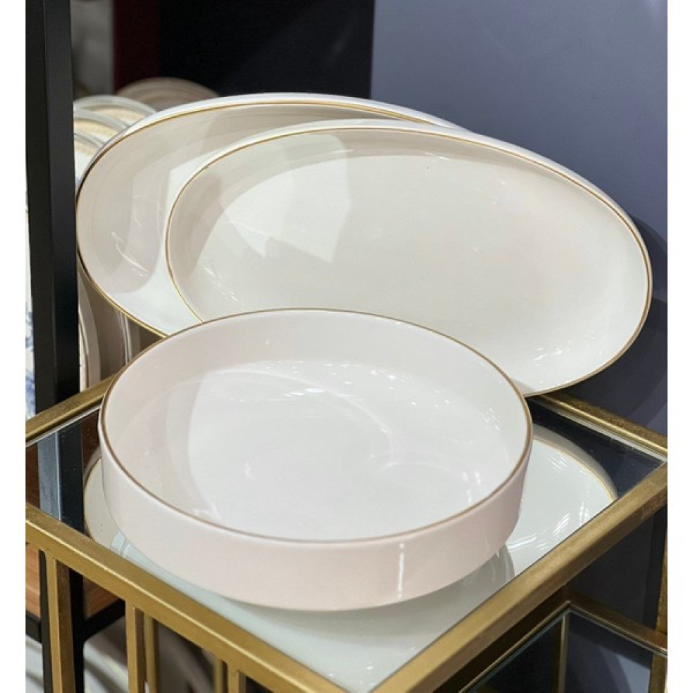 Onedekor 3'lü Istanbul Modern Gold Salata Kayık Kase Seti Kase Fiyatı